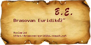 Brasovan Euridiké névjegykártya